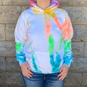 Neon tie-dye hoodie